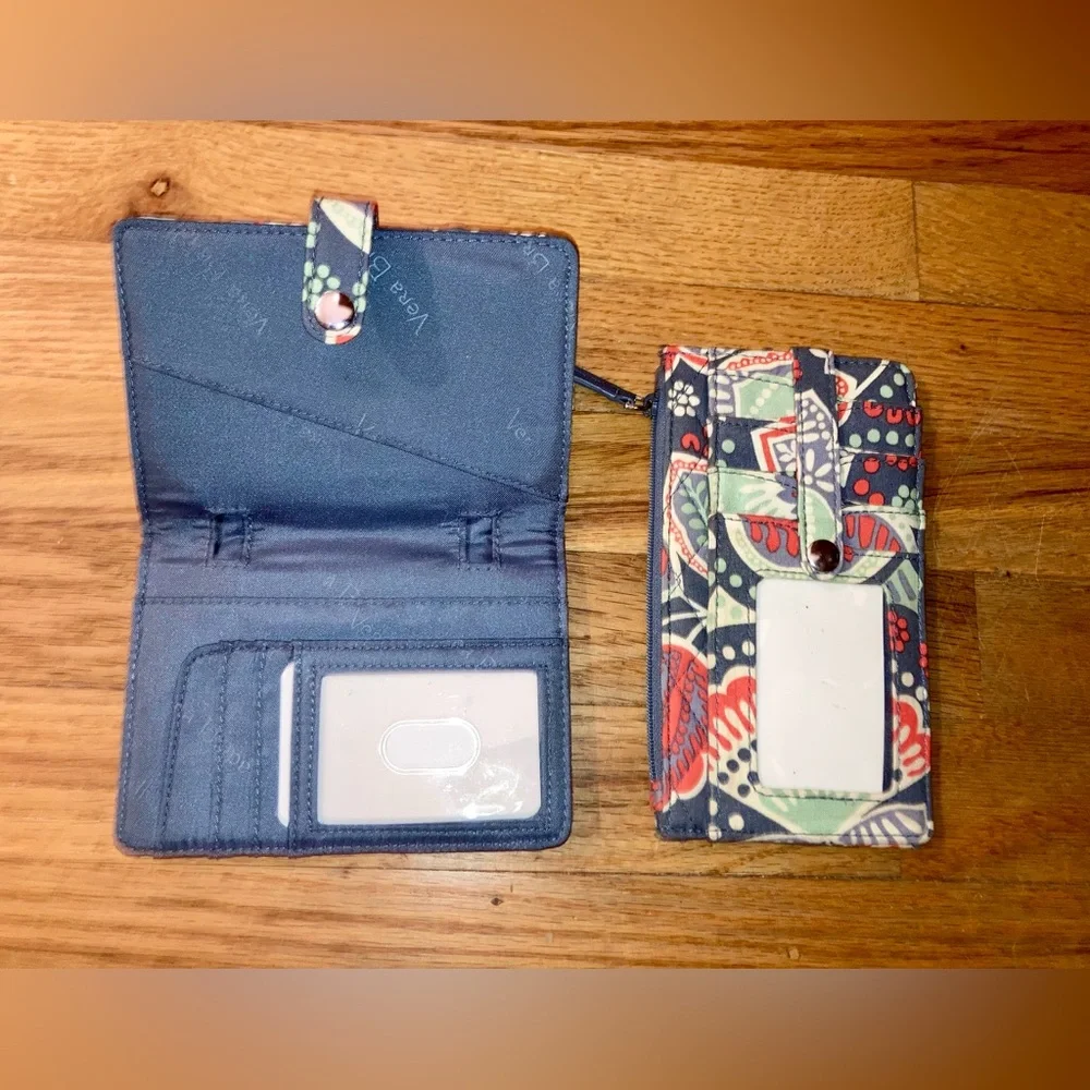 Vera Bradley 2pc Passport  & Card Holder Set